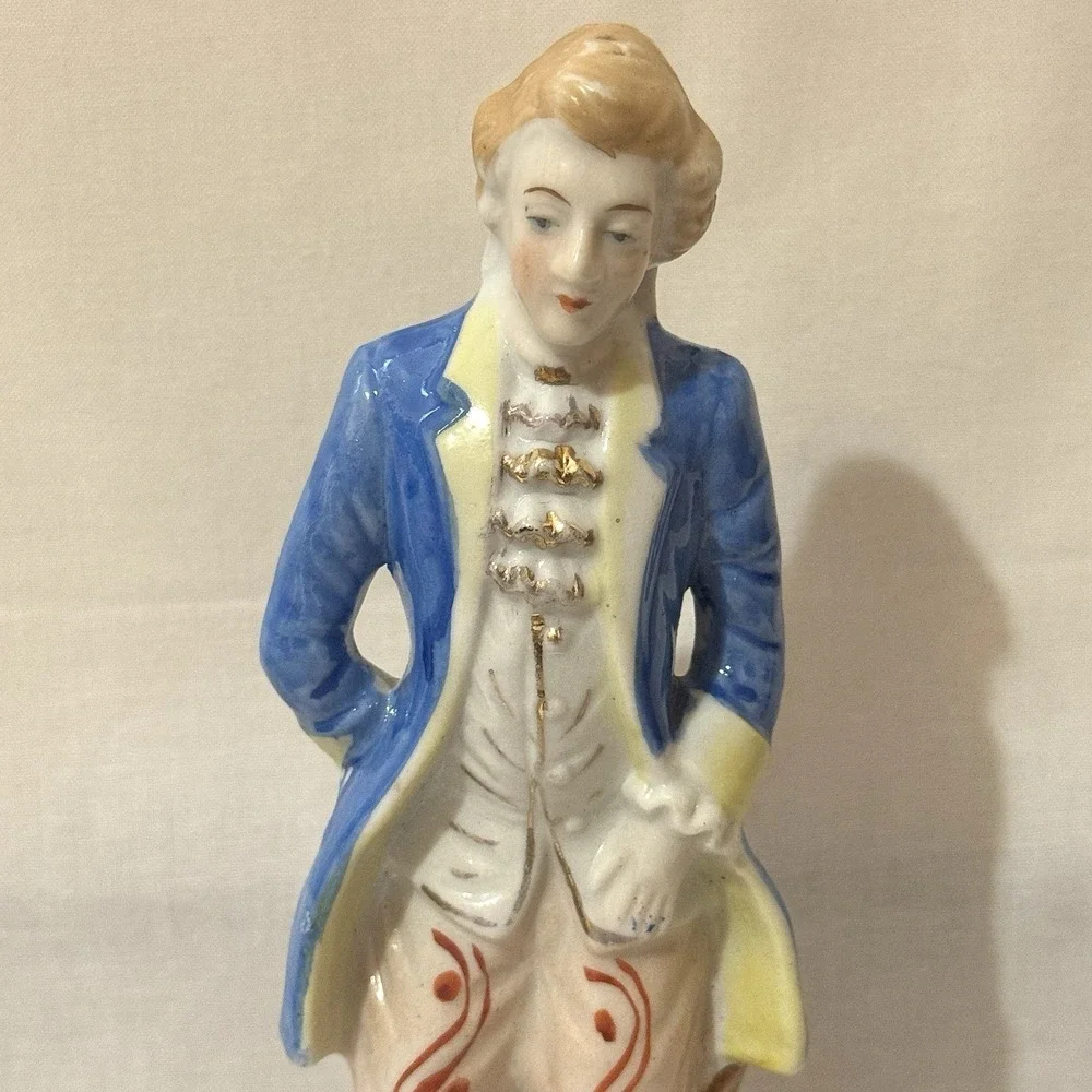 Vintage 1970's Occupied Colonial Man 10" Made In Japan Hand Painted Figurine - Picture 2 of 8